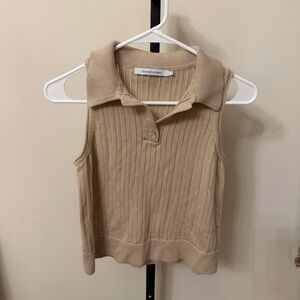 Stitches & Stripes Beige Knit Top